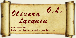 Olivera Lačanin vizit kartica